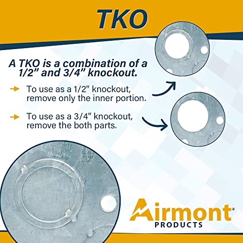 Pack of Box and Cover 4'' Square Electrical Box, 1 Rocker Switch, Exposed Work Cover, Crushed Corners, Welded Construction, Ten 1/2'' and Six TKO Knockouts, Raised Ground, 2-1/8'' - size: Rocker Switch