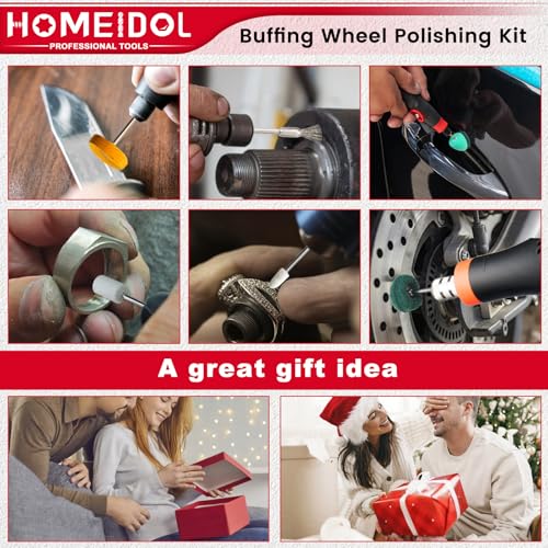 78Pcs Buffing Wheel for Dremel Polishing Kit with Polishing Compound