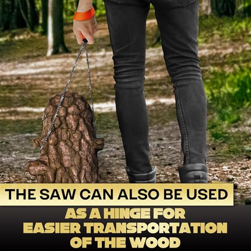 High Limb Rope Saw for Trees, 25.5" Cable Saw with 11 Teeth