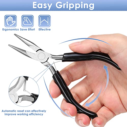 Billbotk Chain Nose Pliers For Jewelry Making, Flat Nose Jewelry Pliers, Craft Pliers For Jewelry Making - style: Chain Nose Pliers