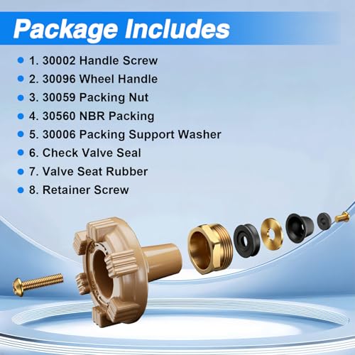 Outside Wall Faucet Repair Kit Compatible with Woodford Model 14 18, Sillcock Metal Wheel Handle Repair Kit Replace# RK-14MH - size: RK-14MH