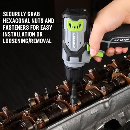 WORKPRO 6 PCS Magnetic Nut Driver Set, 1/4" Hex Shank, CR-V Steel, SAE - size: 6PCS Magnetic Nut Driver Set