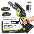 6-inch Mini Chainsaw Cordless: Pure Copper Brushless Motor, High Efficiency, Low Noise, Up to 80-Min Runtime for Trimming, Shrub Pruning and Wood Cutting, Best Gifts for Father, Dad, Husband, Men