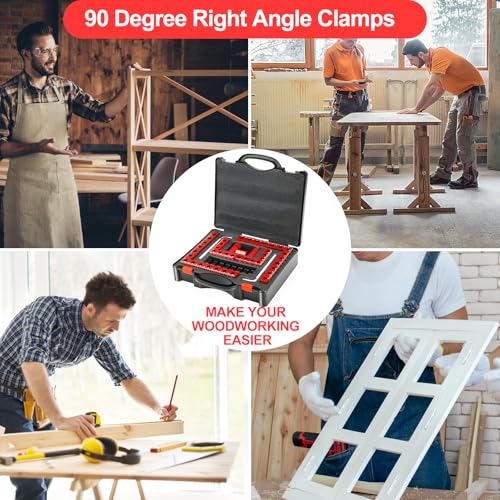 8 Pack Corner Clamp for Woodworking, 90 Degree Right Angle Clamp