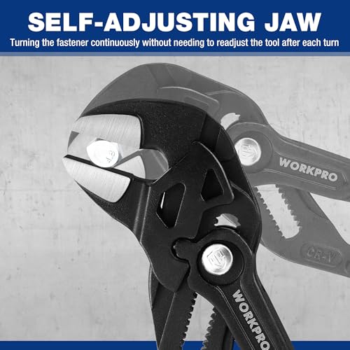 WORKPRO 10-Inch Pliers Wrench, CR-V Construction Wrench Plier - size: 10-Inch