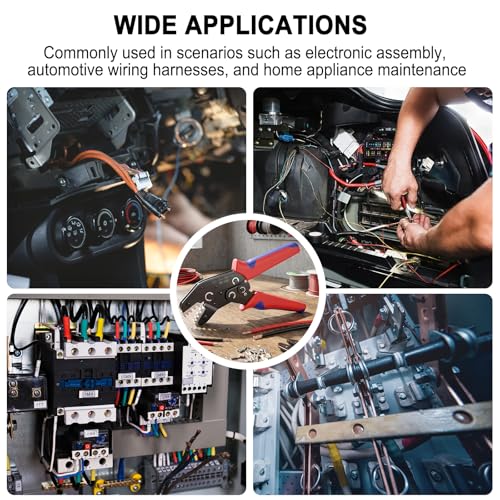 Twidec/Wire Crimping Tool with Ratchet 24-16 AWG Wire Crimping Pliers,Ratchet Wire Crimper Tool for Open Barrel Terminal Connectors,Electrical Crimping Tool SN-58B - style: SN-58B AWG24-16