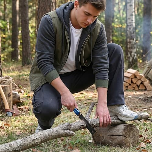 WORKPRO 6'' Folding Japanese Hand Saw, Double-Edged Pull Saw with 11&17 TPI - size: 6'' - Foldable