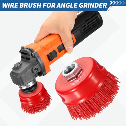 2Pack 3" Wire Brush for Angle Grinder with 5/8"-11 Arbor - size: 3"/75mm