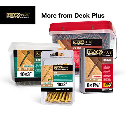 Deck Plus Deck Screws, #10 x 2-1/2in, 365 Pieces,5 Lb Box, Brown - color: Brown, size: #10 x 2-1/2", style: 365 pcs