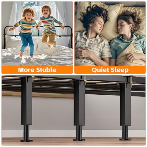 NESAPTO 2PCS Adjustable Height Bed Support Legs, 7.3-11 in Metal Bed Risers - size: 7.3"-12" (2pcs)