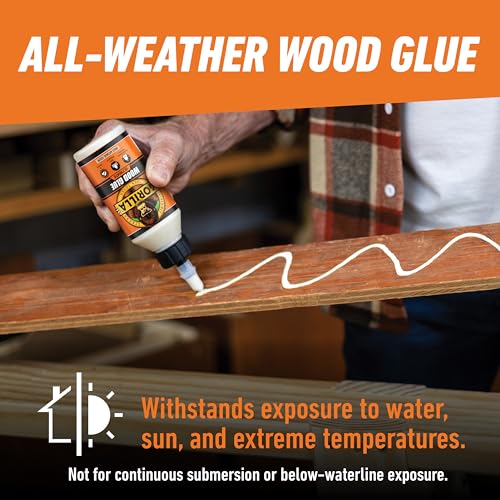 Gorilla Ultimate Waterproof Wood Glue, Natural Color, 8 oz - size: 8oz, style: 1 Pack Bottle