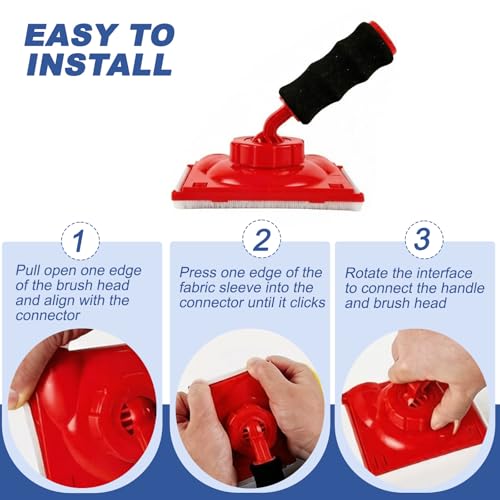 10Pcs Paint Edger Kit,360 ° Rotating Handle Paint Edger with Trim, Touch-Up Pad,Corner Wall and Ceiling Pad Painter，Edge Painting Tool with Painter's Pad Refills