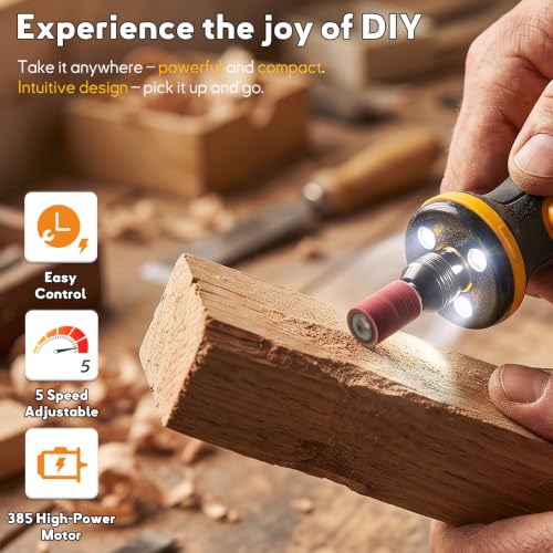 7.2V Mini Cordless Rotary Tool, 59 Attachments for DIY Crafts - size: 7.2V