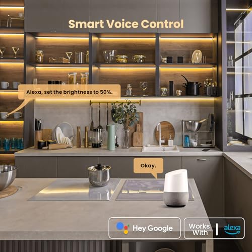 Black Shelf Lights, LED Bookcase Lighting Compatible with Alexa, WiFi Dimmable 2700K Under Shelf Lighting for Bookshelf, Display Case, Cabinets with App, Remote, Memory Function (8Pack 12In) - size: 8Pack 12In