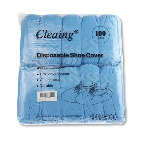 Disposable Boot & Shoe Covers Non Slip 100 Pack Fits Shoe Size up to US Men's 12 - size: Large 100 Pack