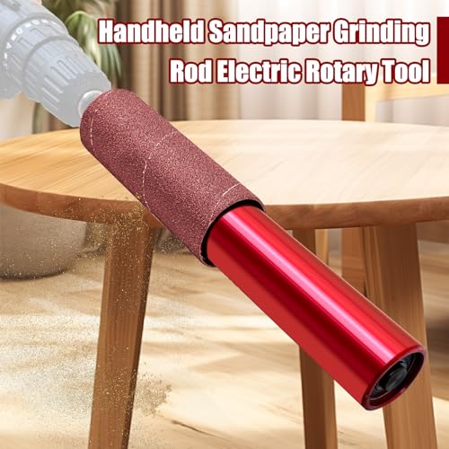 Handheld Spindle Sander Adapter for Power Drill, Portable Sanding Drum, Universal Hexagonal Attachment for Power Drill Chuck