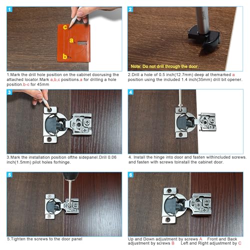 1/2 Inch Overlay Soft Close Cabinet Hinges, 6 Pack Slow Soft Close Hinges for Kitchen Cabinets Satin Nickel Hidden Self Closing Kitchen Cabinet Hinges - size: 1/2 inch Overlay