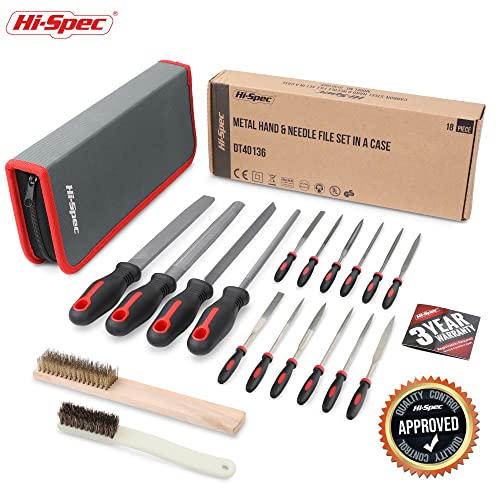Hi-Spec Metal Hand & Needle Files Tool Kit Half Round Wood and Crafts - size: 18 pieces