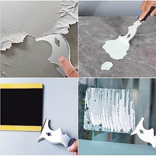 Mister Rui 3PC 10-in-1 Paint Scraper, MultiUse Putty Knife Tool, Hammer End