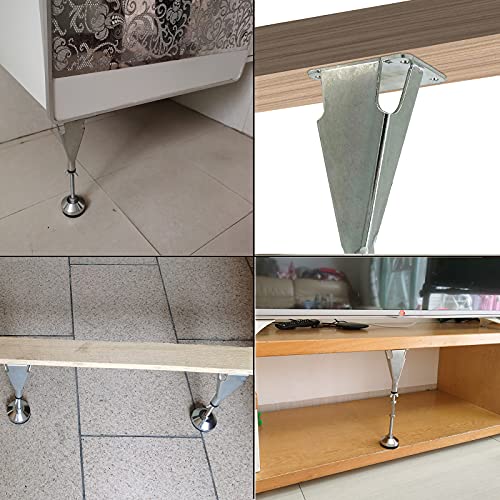 3 Pack Adjustable Height Center Support Leg for Bed Frame - color: 3pcs(7.2-14.8inch)-heavy Duty Metal