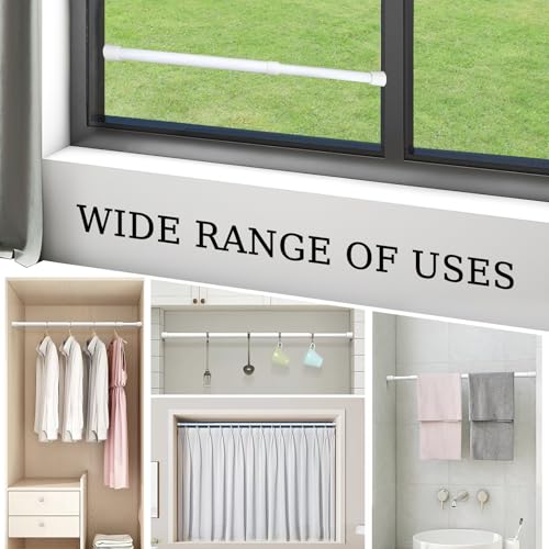 Window Security Bars Adjustable Sliding Glass Door Lock Bars - color: White-1Pcs, size: 15.7''-27.5''