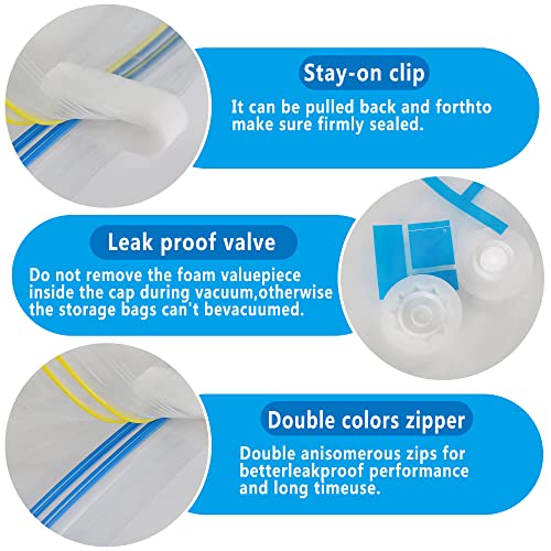 30 Combo Vacuum Storage Bags, Vacuum Seal Bags for Clothing and Bedding (Pack of 2) - size: 30-COMBO (Pack of 2)