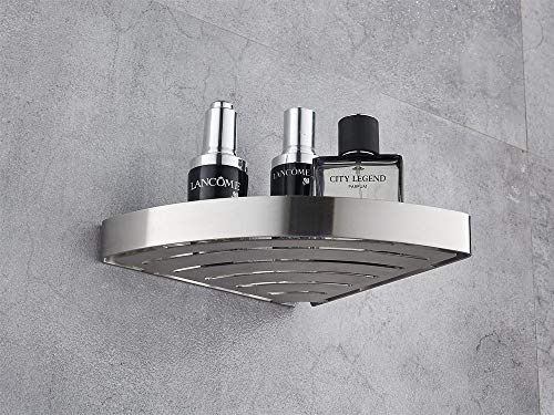 Corner Shower Caddy, Stainless Steel Corner Shower Basket, Brushed Nickel Soap Holder & Shampoo Shelf, Rust-Proof Wall Mounted Bathroom Soap Dish, Brushed Satin Nickel - color: Satin Nickel