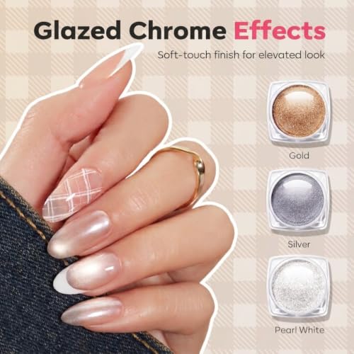 modelones 16Pcs Nail Stamping Kit French Tip Stamper Plaid Nail Stamp Plate - color: A A A1 Classic Plaid Elegance