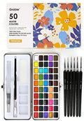 Grabie 50 Color Watercolor Paint Set with Brush Pens - color: 50 Colors
