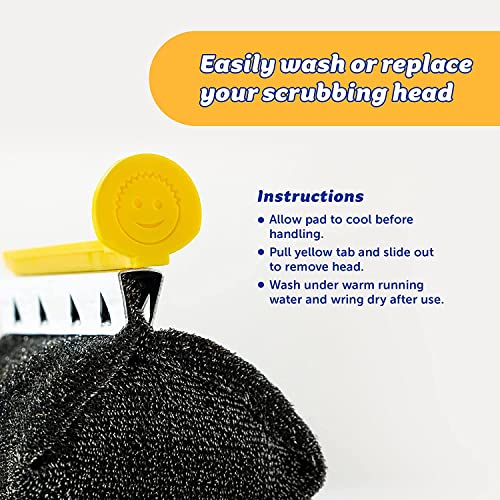 Scrub Daddy BBQ Daddy Grill Brush Head Refill - Bristle Free Grill Brush ArmorTec Steel Mesh Grill Cleaning Brush Attachment - Steam-Activated Cleaning Scrubber for Grates (1 Count) - style: BBQ Daddy Refill