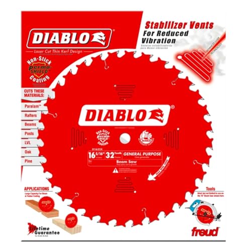 Diablo General Purpose Saw Blade for Wood - 16-5/16" Diameter, 32 ATB Teeth