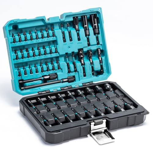 LIBRATON 54PCS Magnetic Nut Driver Set, Impact Drill Driver Bit Set 1/4"