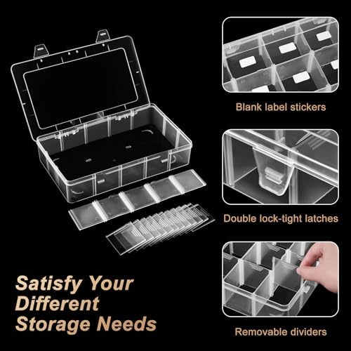 Mauproy 15 Grids Large Plastic Organizer Box with Adjustable Dividers - style: Large 15 Grids