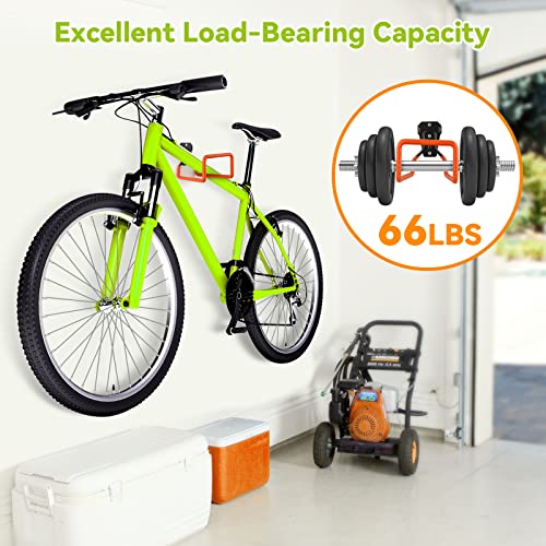 Hose Holder Stand Wall Mount, 2Pcs Heavy Duty Garden Hose Hanger Reel - color: Orange