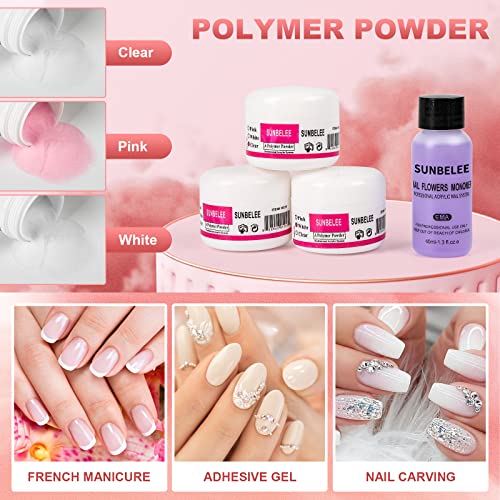 Acrylic Nail Kit with Monomer Liquid, UV Light, Nail Drill, 6 Gel Polish | Comes with acrylic powder, 36 glitter sequins, false nail tips & full manicure tools, perfect home salon DIY gift for women - color: Advanced Set