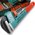 Heavy Duty Pipe Wrench, 18" Adjustable Straight Plumbing Wrench, High Drop-Forged jaws, Professional Pipeline Tool for Water Pipe Fittings, Mechanical assembly, Workshop Operations - size: 18inch