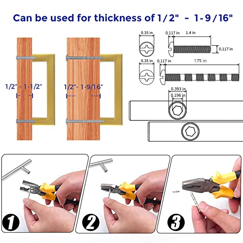 Ravinte Gold Cabinet Handles Cabinet Pulls, 3-3/4 Inch CC, 10 Pack - color: Gold, size: 3-3/4 Inch Hole Center