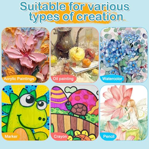 ESRICH 12 Pack 5x7 Small Canvas for Painting, Ideal for Kids & Beginners - size: 5x7in 12pack