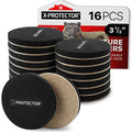 Felt Furniture Sliders Hardwood Floors X-PROTECTOR – 16 PCS 3 1/2"