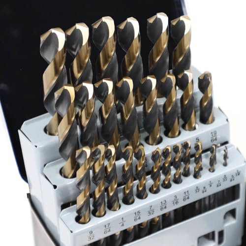 29PCS Metal Drill Bit Set, M2 Twist Drill Bits with Case