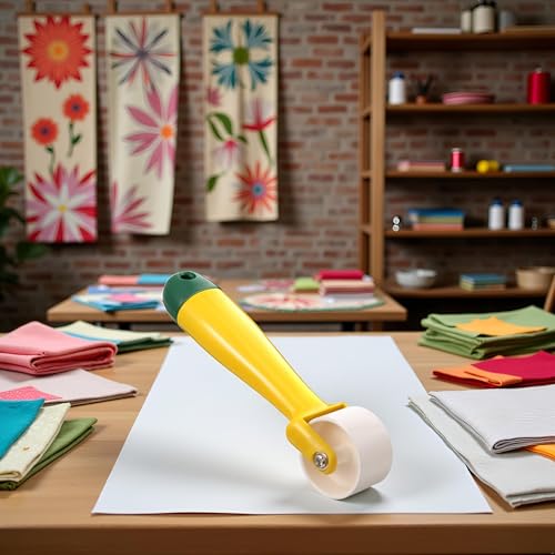 Quilting Seam Roller Quilting Roller Roll and Press Sewing Roller Tool with Easy to Grip Handle for Quilting, Sewing, Print, Ink, Wallpaper, Home Decoration Attractive Design Sewing Tools(15 X 2.3 Cm)