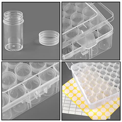 1pack 60 Grids Bead Organizer and Storage Diamond Painting Containers Portable Plastic Case Box Arts Crafts Storage for Seeds Beads Sewing Cosmetic Nail Glitter Powder Small Parts Rhinestones - size: 1 Pack