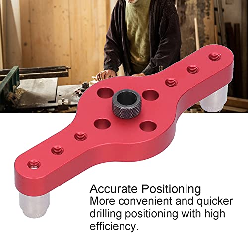Premium Aluminium Drill Hole Guide Jig, Anti Corrosive Paint, Lightweight and, Multiple Drilling Positions, Comes with 3 Fixing Screws, Ideal for Woodworking DIY