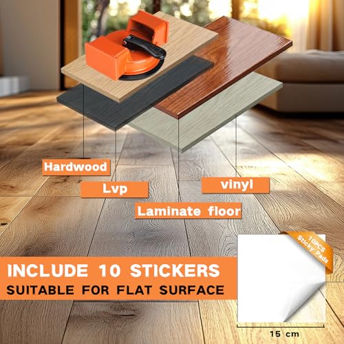 REXBETI Floor Gap Fixer Tool, Plank Gap Repair Kit, Heavy Duty Suction Cup - size: 4