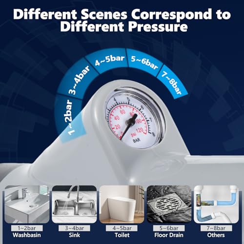 MaxxGeek Toilet Plunge Blaster, High Pressure Toilet Plunger, High-Pressure Air Drain Blaster Plunge Blaster Multi-drain Unclogger for Toilets, Bathroom Floor, Drain Sinks and Plumbing Clogs.