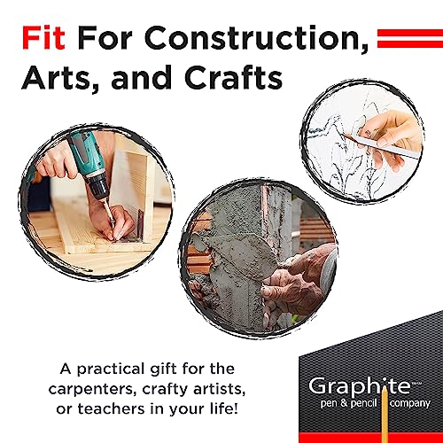 GRAPHITE Hard Lead Carpenter Pencils Bulk - (72) Pieces Lumber Wooden Pencil #2 (HB) - White - color: White, size: 72 Count (Pack of 1)