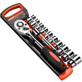 Egofine 12pcs 1/2 Inch Ratchet Socket Wrench Set, Drive Socket Set with 10 Sockets 10-15,17,19,22,24mm and 2 Way Quick Released Ratchet Handle and Extension Bar - color: 12pc Standard Socket Set, size: 1/2