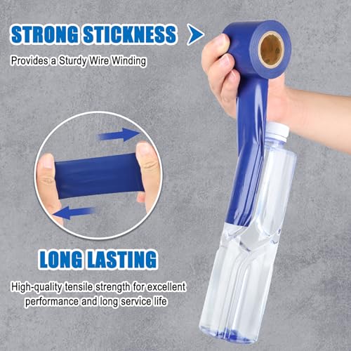Electrical Tape Blue, 2 in X 33FT, UL Approved Industrial Grade Waterproof High Temperature Electrical Tape, Multipurpose Insulating Wire Wrapping (2 Packs) - color: Blue