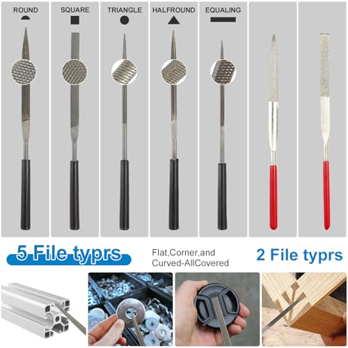 29-Piece Deburring Tool Set – 11 HSS Blades, 7 Needle Files, 10 Sandpapers, Metal Handle – for Metal, Wood, 3D Prints, PVC Deburring & Reaming