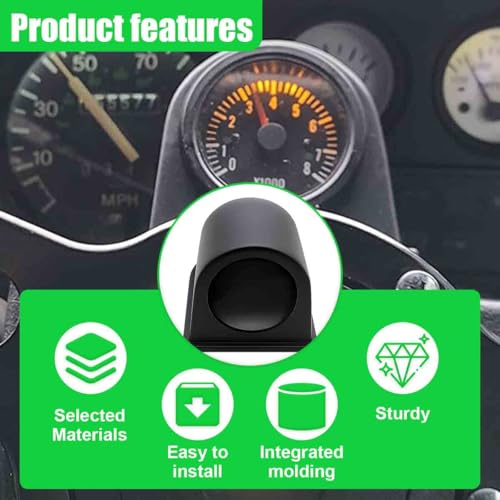 Universal Black 2" 52mm Single Hole Gauge Dashboard Pod - size: 1Mount